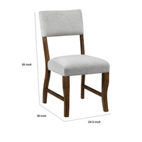 Ady Dining Side Chair Set of 2, Gray Chenille Seat and Back  - BM347923
