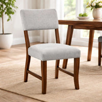 Ady Dining Side Chair Set of 2, Gray Chenille Seat and Back  - BM347923