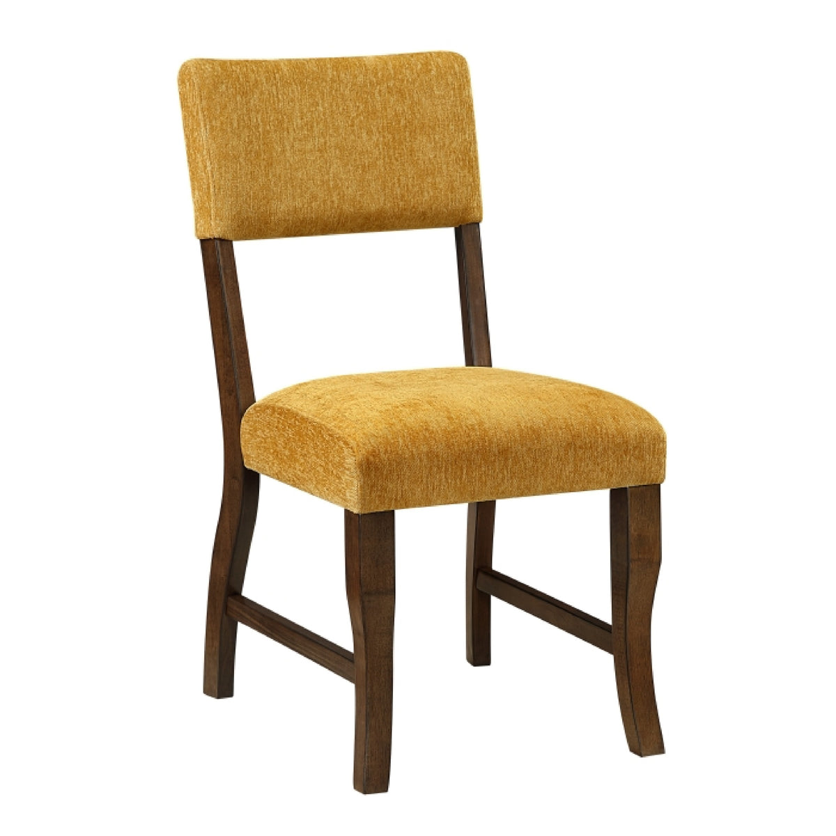 Ady Dining Side Chair Set of 2, Yellow Chenille Seat and Back  - BM347924