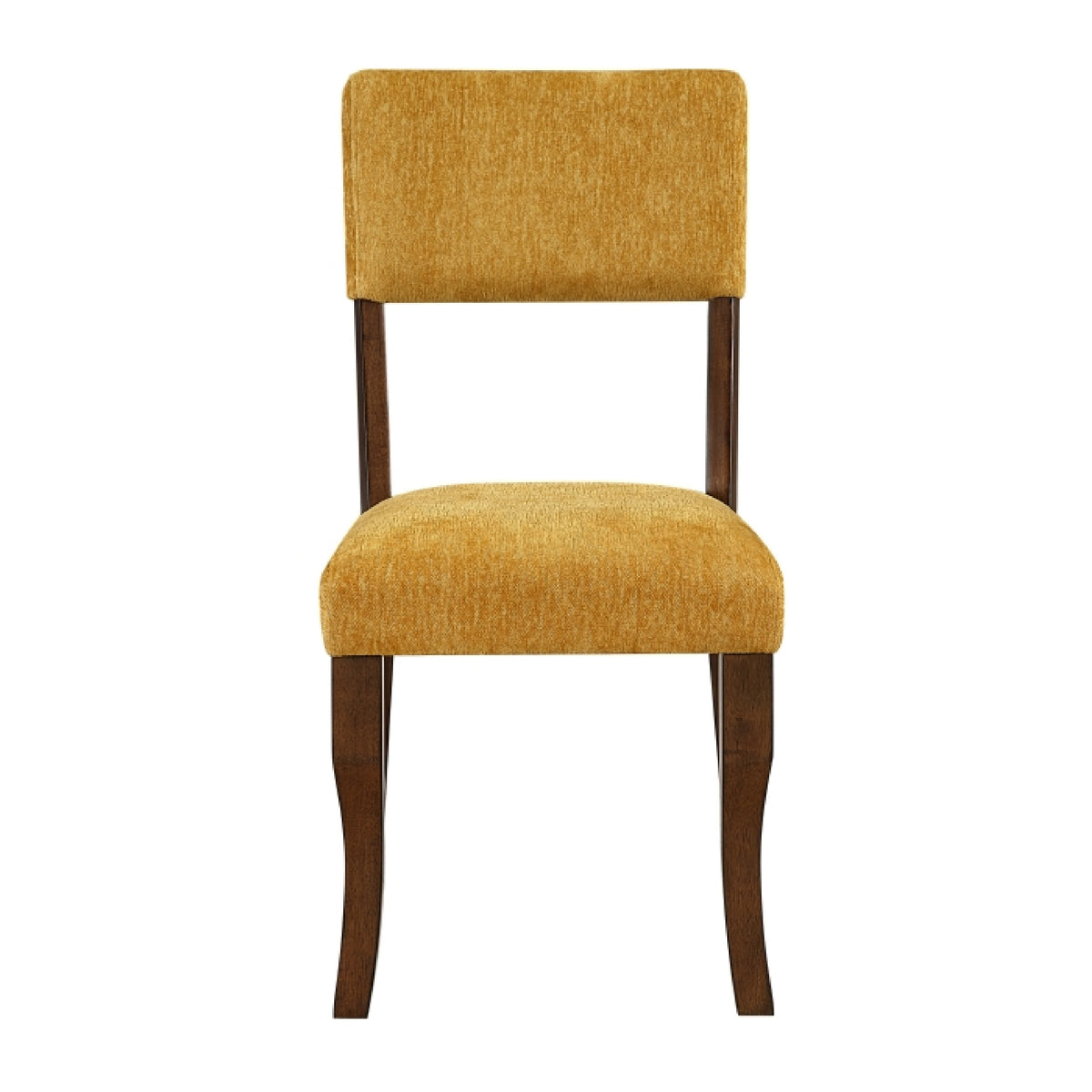 Ady Dining Side Chair Set of 2, Yellow Chenille Seat and Back  - BM347924