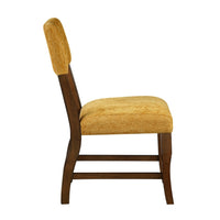 Ady Dining Side Chair Set of 2, Yellow Chenille Seat and Back  - BM347924