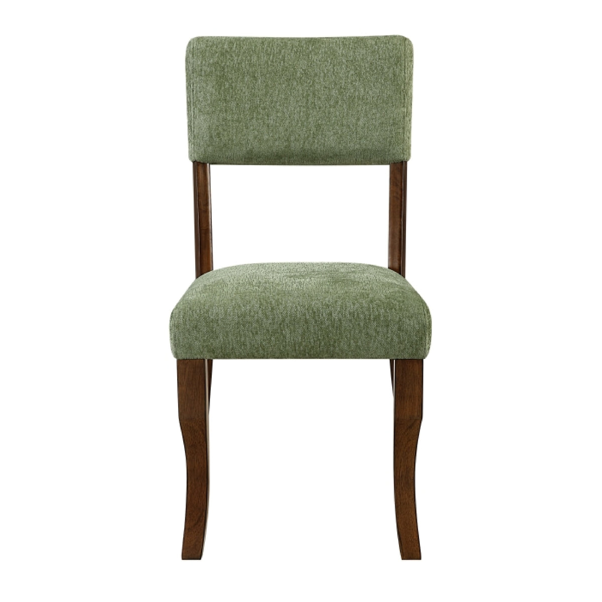 Ady Dining Side Chair Set of 2, Green Chenille Seat and Back  - BM347925