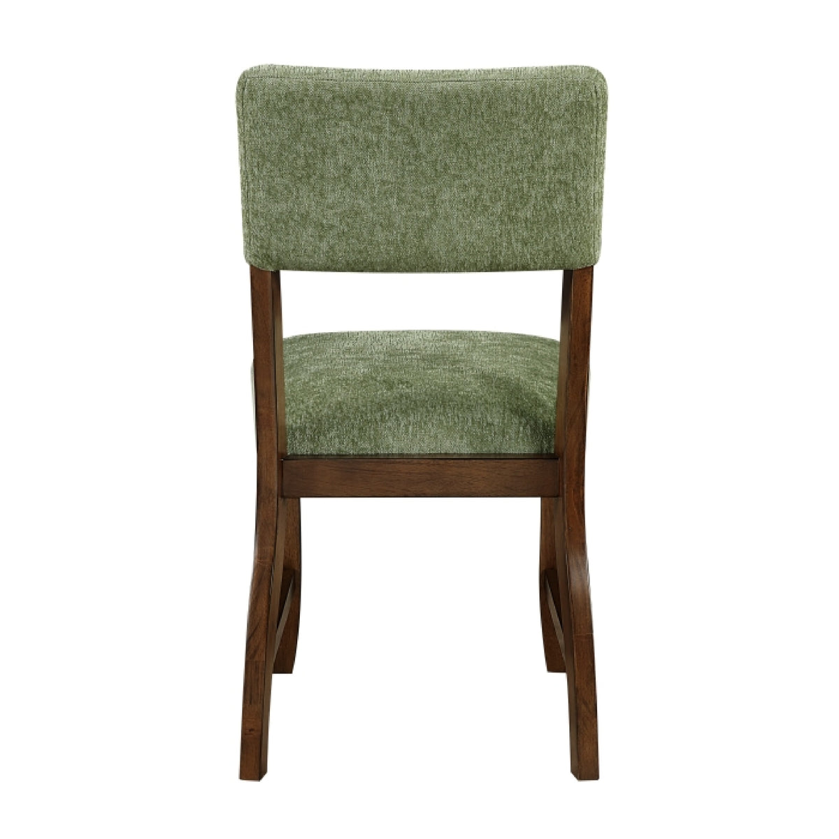 Ady Dining Side Chair Set of 2, Green Chenille Seat and Back  - BM347925