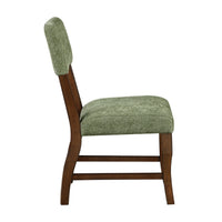 Ady Dining Side Chair Set of 2, Green Chenille Seat and Back  - BM347925