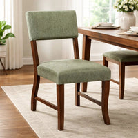 Ady Dining Side Chair Set of 2, Green Chenille Seat and Back  - BM347925