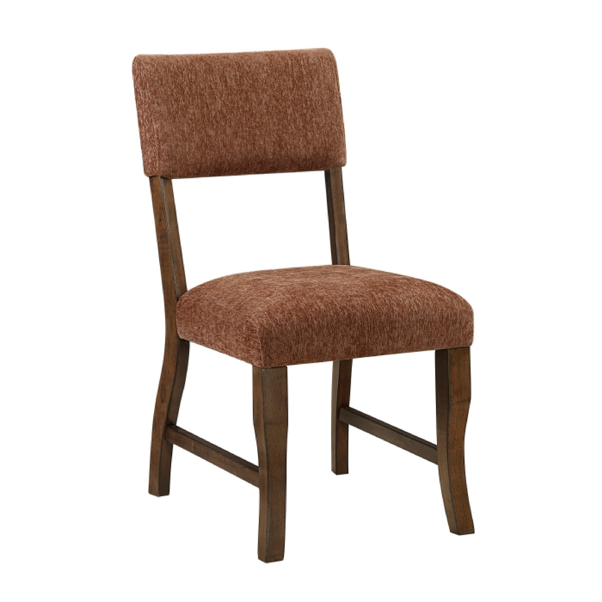 Ady Dining Side Chair Set of 2, Rust Red Chenille Seat and Back  - BM347926