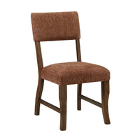 Ady Dining Side Chair Set of 2, Rust Red Chenille Seat and Back  - BM347926