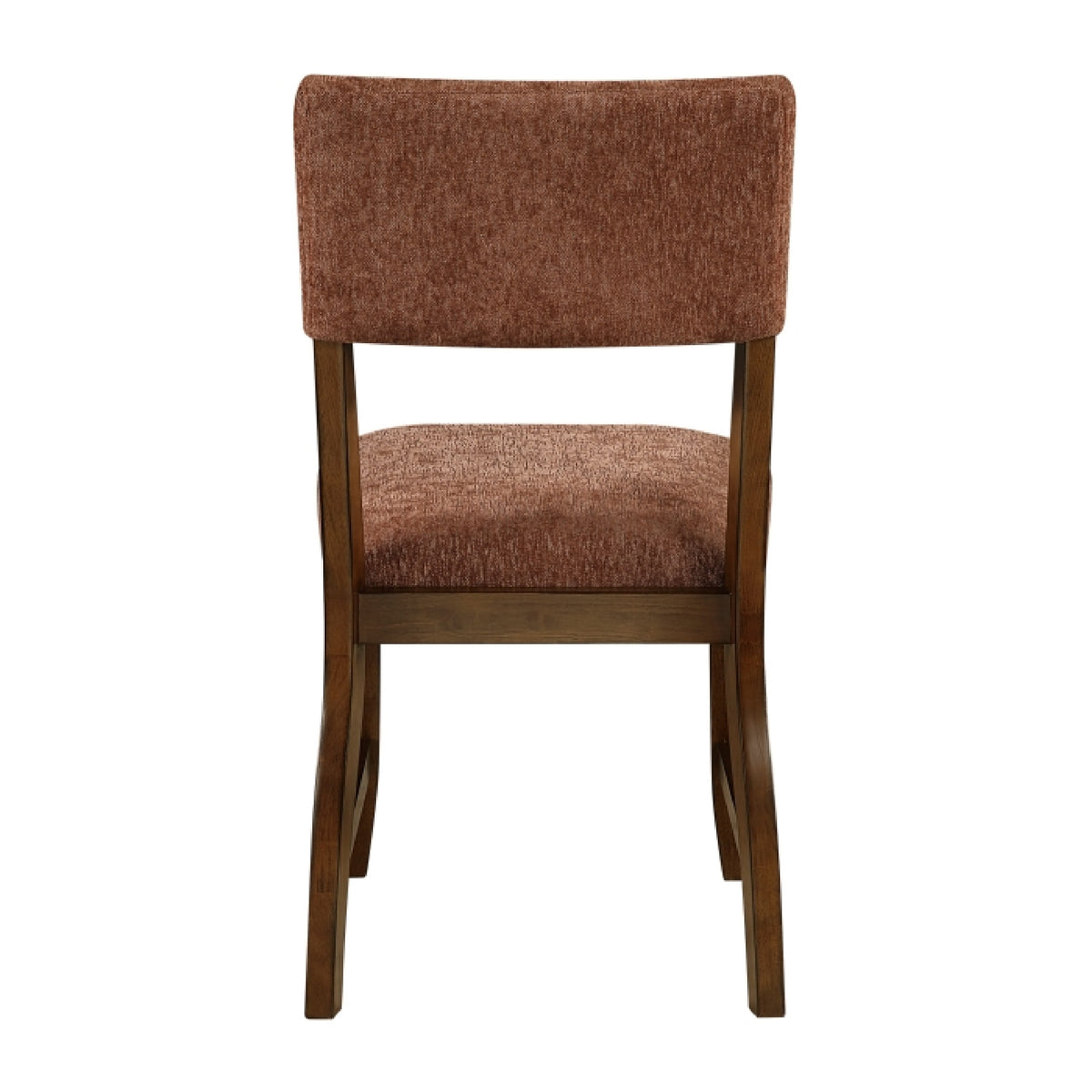 Ady Dining Side Chair Set of 2, Rust Red Chenille Seat and Back  - BM347926