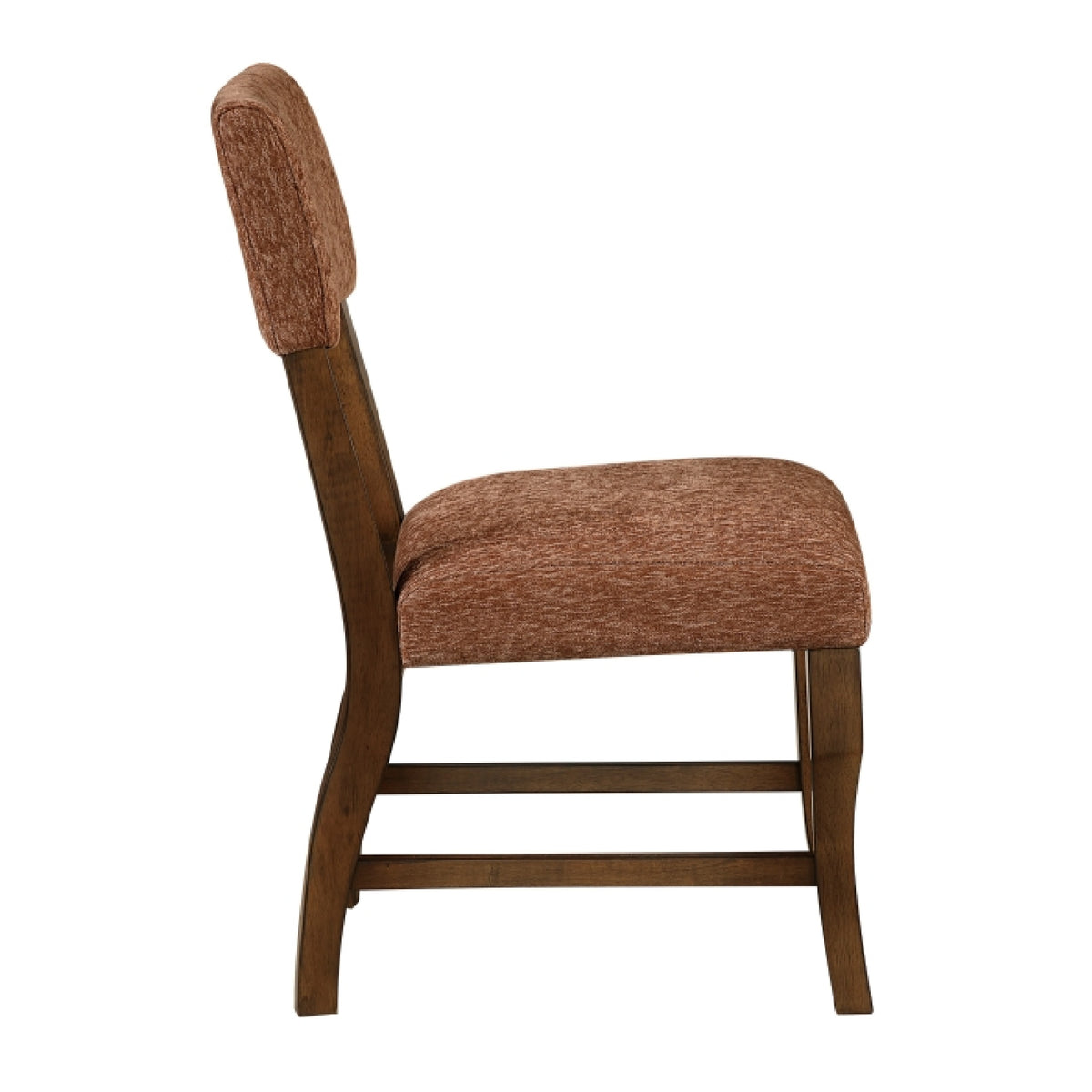 Ady Dining Side Chair Set of 2, Rust Red Chenille Seat and Back  - BM347926