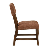 Ady Dining Side Chair Set of 2, Rust Red Chenille Seat and Back  - BM347926