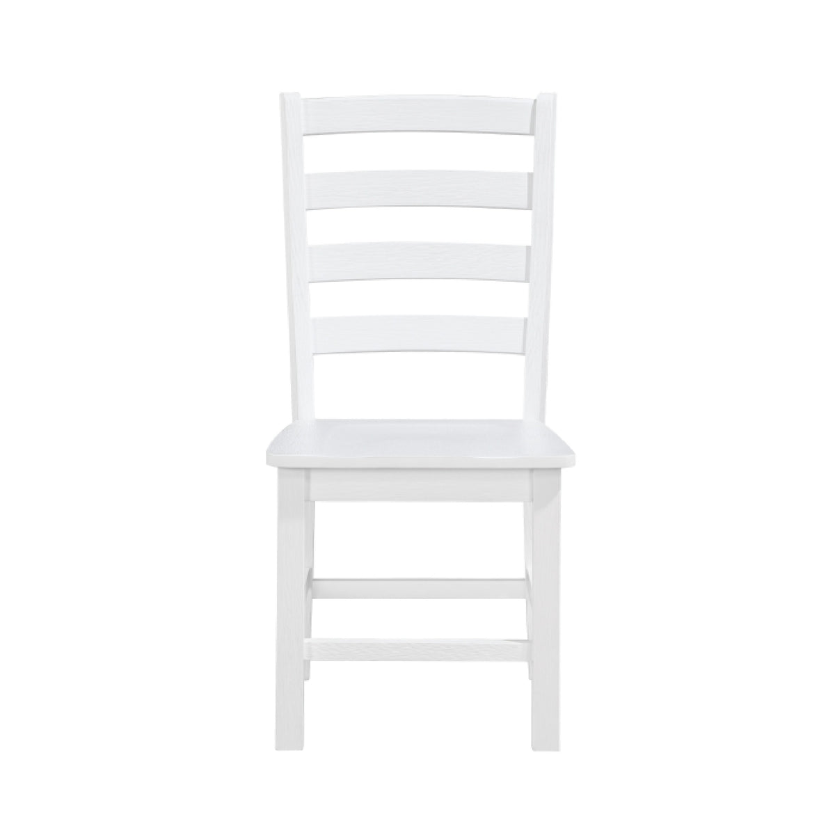 Reddy Dining Side Chair Set of 2, White Ladderback Design w Plank Seat  - BM347927