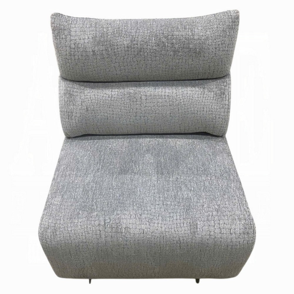 Falo Modular Power Motion Recliner Armless Chair, Light Gray Chenille - BM348351