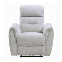 Tres Power Motion Recliner Chair with USB Port, Foam Fill Gray Chenille - BM348358