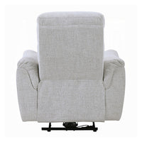 Tres Power Motion Recliner Chair with USB Port, Foam Fill Gray Chenille - BM348358