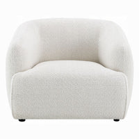 Luci Accent Barrel Chair, Foam Fill Cushions, Shimmer White Chenille - BM348359