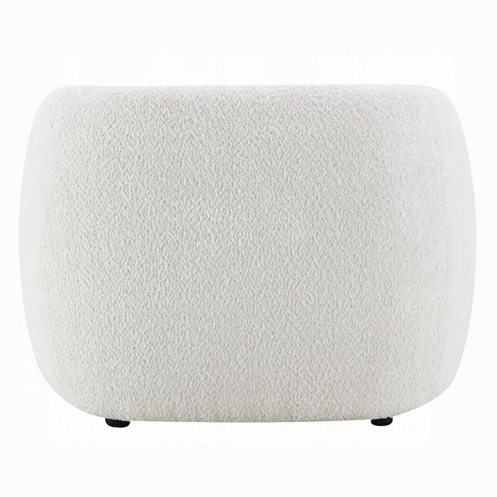 Luci Accent Barrel Chair, Foam Fill Cushions, Shimmer White Chenille - BM348359