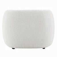 Luci Accent Barrel Chair, Foam Fill Cushions, Shimmer White Chenille - BM348359