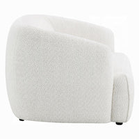 Luci Accent Barrel Chair, Foam Fill Cushions, Shimmer White Chenille - BM348359