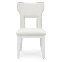 Canaal Dining Side Chair Set of 2, White Padded Seat and Cutout Back - BM348381