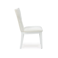 Canaal Dining Side Chair Set of 2, White Padded Seat and Cutout Back - BM348381