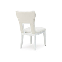 Canaal Dining Side Chair Set of 2, White Padded Seat and Cutout Back - BM348381