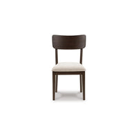 Maly Dining Side Chair Set of 2, Light Gray Cushion, Black Panel Back - BM348386