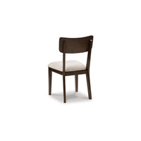 Maly Dining Side Chair Set of 2, Light Gray Cushion, Black Panel Back - BM348386