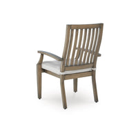Inaya Outdoor Armchair Set of 2, Gray Cushion, Brown Spindle Back Frame - BM348388