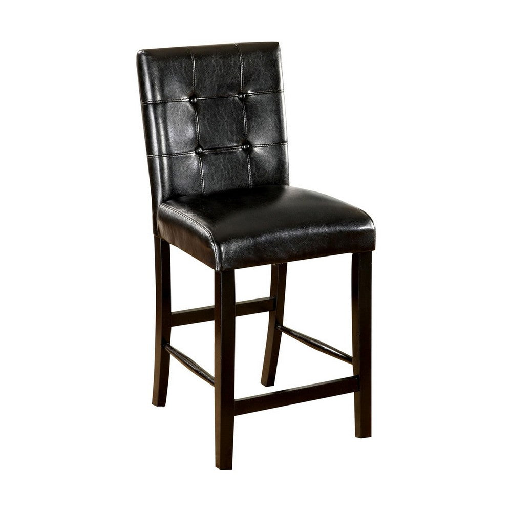 Arian 5pc Counter Dining Table Set with 4 Chairs, Faux Marble, Black - BM348405