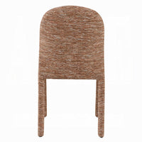 Ladi Dining Side Chair Set of 2, Brown Chenille Padded Seat and Back - BM348535