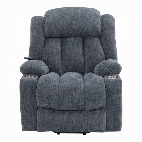Mario Power Lift Recliner Chair with Heating and Massage, Blue Chenille - BM348548