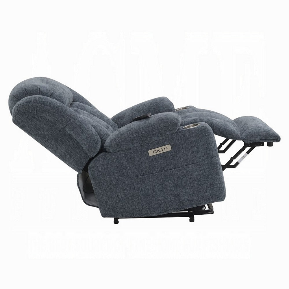 Mario Power Lift Recliner Chair with Heating and Massage, Blue Chenille - BM348548