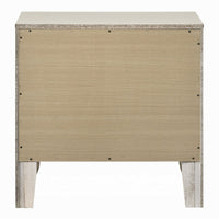 Remy Nightstand, 3 Contemporary Faceted Drawers, Antique White Finish - BM348568