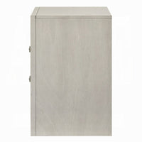 Remy Nightstand, 3 Contemporary Faceted Drawers, Antique White Finish - BM348568