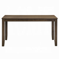 Dexy Dining Table, 59 Inch Rectangular Top, Farmhouse Walnut Brown - BM348571