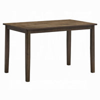 Dexy Dining Table, 47 Inch Rectangular Top, Farmhouse Walnut Brown - BM348572