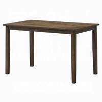 Dexy Dining Table, 47 Inch Rectangular Top, Farmhouse Walnut Brown - BM348572