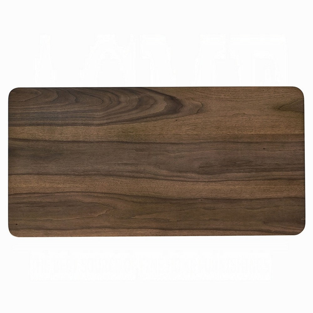 Fexy Coffee Table, 47 Inch Rectangular Top with Angled Legs, Walnut Brown - BM348575