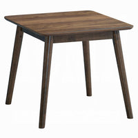 Fexy Side End Table, 24 Inch Square Top with Angled Legs, Walnut Brown - BM348576