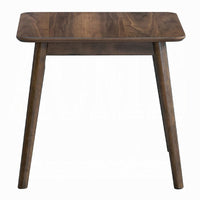 Fexy Side End Table, 24 Inch Square Top with Angled Legs, Walnut Brown - BM348576
