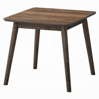 Fexy Side End Table, 24 Inch Square Top with Angled Legs, Walnut Brown - BM348576
