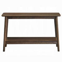 Fexy Sofa Console Table, 48 Inch Top with Lower Shelf, Walnut Brown - BM348577