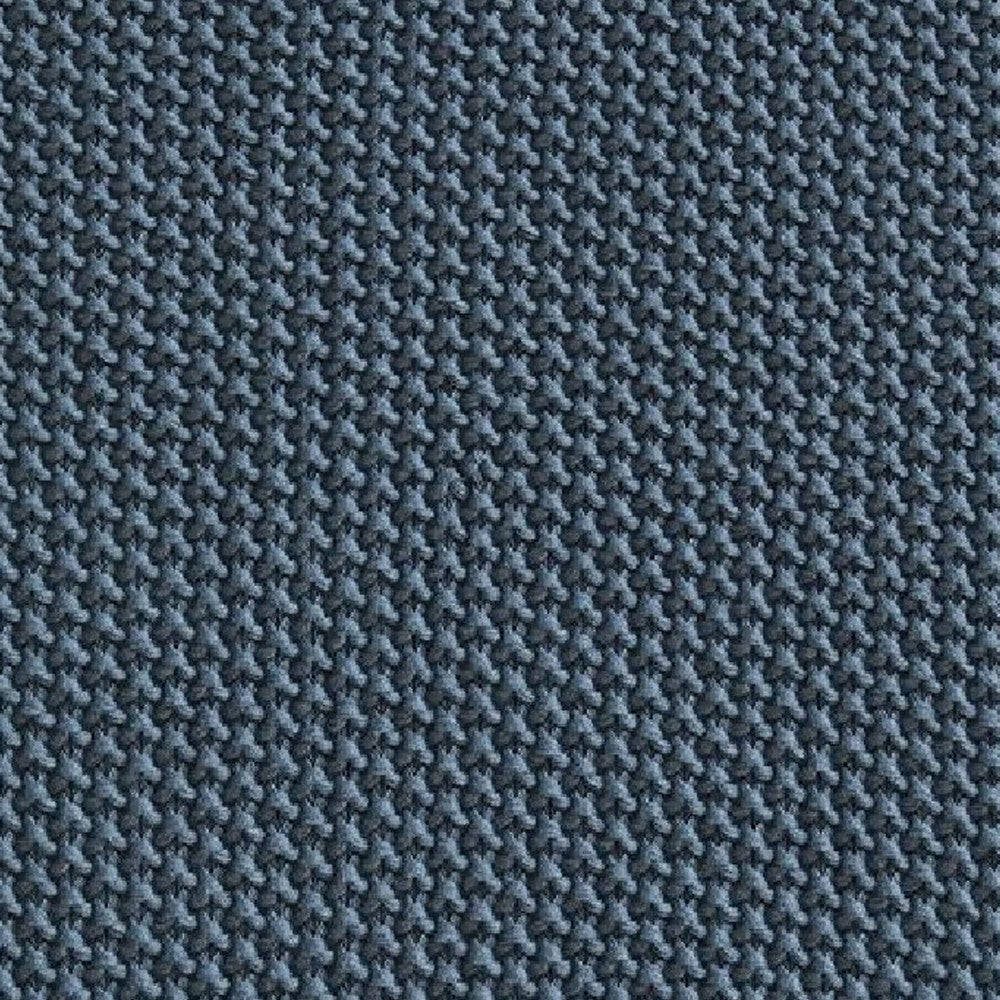 70 x 54 Leri Throw Blanket, Set of 3, Machine Knitted Blue Cotton - BM348596