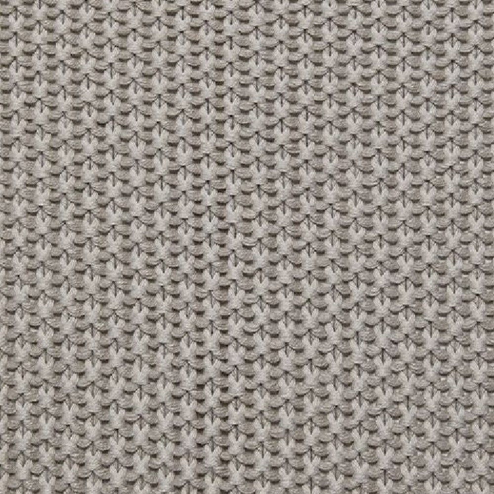 70 x 54 Leri Throw Blanket, Set of 3, Machine Knitted Gray Cotton - BM348597