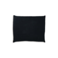 70 x 54 Leri Throw Blanket, Set of 3, Machine Knitted Black Cotton - BM348598