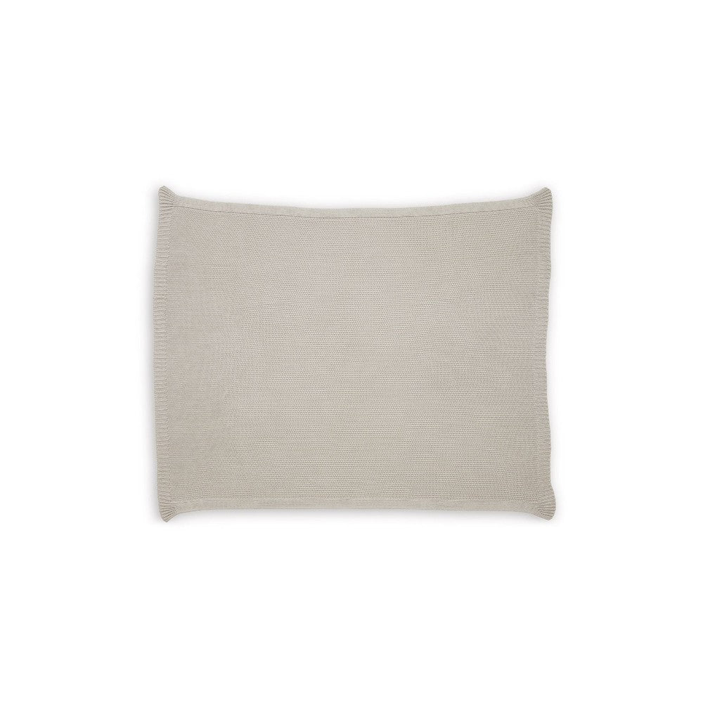 70 x 54 Leri Throw Blanket, Set of 3, Machine Knitted Beige Cotton - BM348599