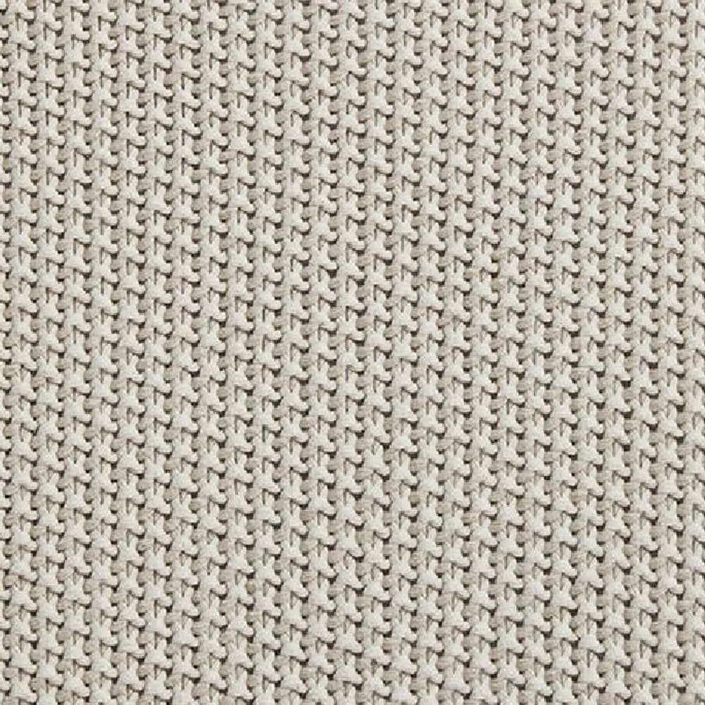 70 x 54 Leri Throw Blanket, Set of 3, Machine Knitted Beige Cotton - BM348599