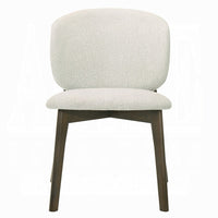Mery Dining Side Chair Set of 2, Gray Chenille, Walnut Brown Legs - BM348730