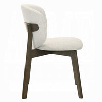 Mery Dining Side Chair Set of 2, Gray Chenille, Walnut Brown Legs - BM348730