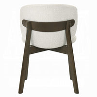 Mery Dining Side Chair Set of 2, Gray Chenille, Walnut Brown Legs - BM348730